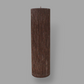 Tall thick fluted pillar candle Kaitlyn in Cacao (chocolate brown) colour. This standalone pillar candle has a flat top and base.