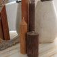 Arrangement of fluted candles including Allegra in 22cm in a combination of Rust, Caramel and Cacao colours.