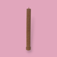 Allegra fluted pillar candle in 27cm height and flat base shown in Caramel colour.