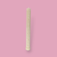 Allegra fluted pillar candle in 27cm height and flat base shown in White Onyx (warm cream) colour.