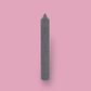 Tall pillar candle with a pointed top Elia in Quarter Moon (medium grey) colour.