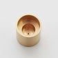 Flat base solid brass gold candlestick holder shown. Top view shows incense holder option as well.