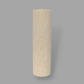 Tall thick fluted pillar candle Kaitlyn in White Onyx (warm cream) colour. This standalone pillar candle has a flat top and base.